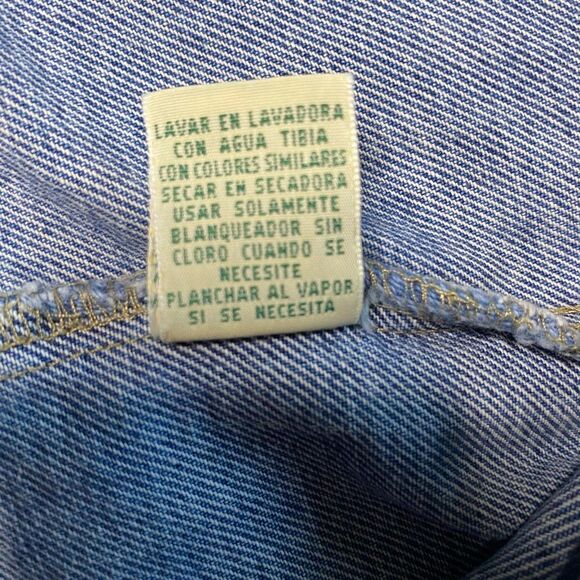 Vintage ST JOHNS BAY Jean Jacket Trucker Boxy 90s Cowgirl Denim Womens M Blue - Picture 9 of 9